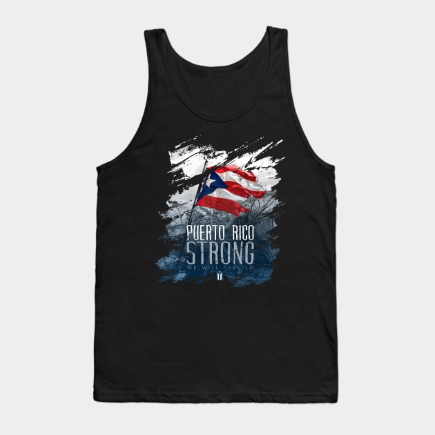 Puerto Rico Strong Torn Tank Top by PuertoRicoStrong